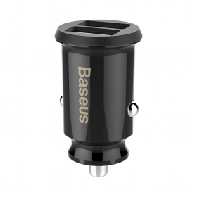 Lader automobilinis Baseus Grain (3.1A) x 2 USB CCALL-ML01 (svart)