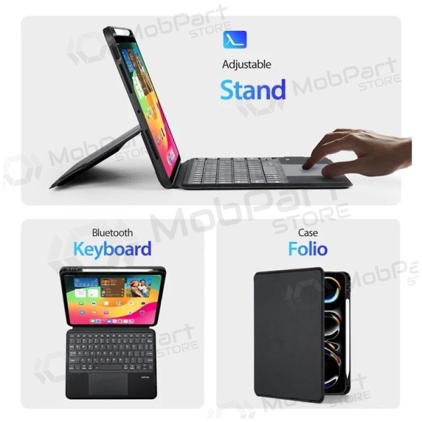 Apple iPad Pro 11 2024, 2025 deksel med tastatur - Dux Ducis DK (svart)