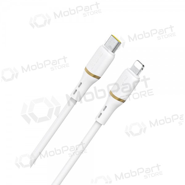 Lightning-kabel Dudao L25X USB-C til Lightning 1 m 30 W hvit