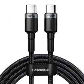 USB kabel Baseus Cafule PD100W Type-C 2.0m grå-svart CATKLF-ALG1