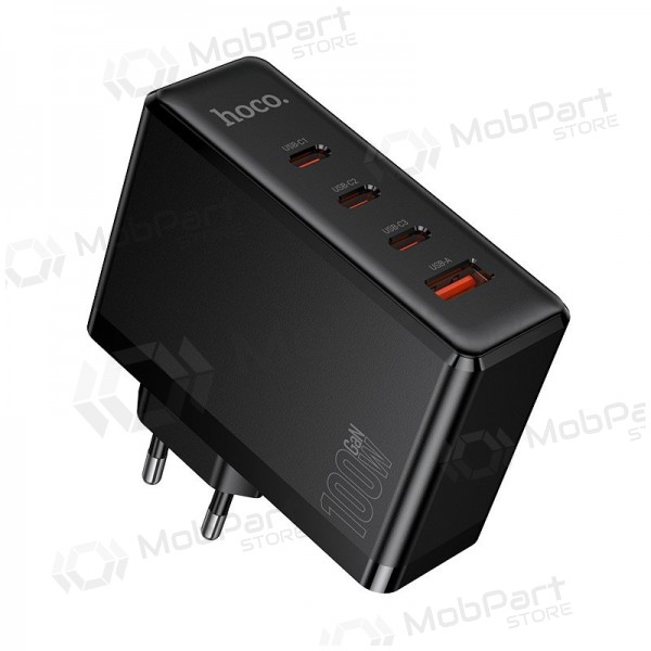 Telefonlader Hoco N85 100 W 3x USB-C + USB-A svart