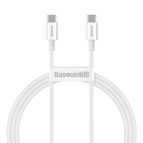 Kabel Baseus Superior Type-C - Type-C 100W 1.0m (hvit) CATYS-B02