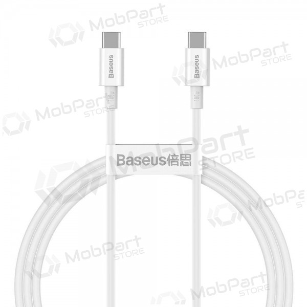 Kabel Baseus Superior Type-C - Type-C 100W 1.0m (hvit) CATYS-B02
