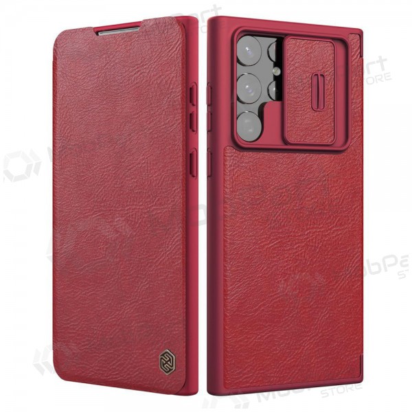 Samsung Galaxy S23 FE deksel „Nillkin Leather“ (rød) Samsung Galaxy S23 FE deksel „Nillkin Leather“ (rød)