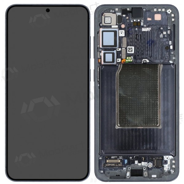 Samsung Galaxy S25+ skjerm (svart) (med ramme) (montert servicepakke)