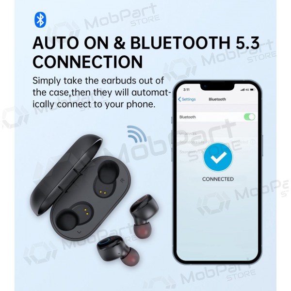 Belaidės ausinės Choetech BH-T16 Hi-Fi Bean TWS Belaidės ausinės Choetech BH-T16 Hi-Fi Bean TWS