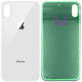 Apple iPhone XS Max bakside sølvgrå (hvit) (bigger hole for camera)