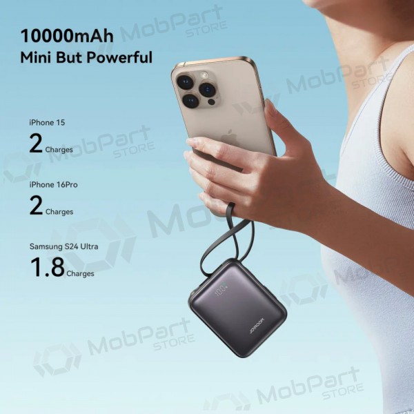 Powerbank Power Bank Joyroom JR-PBF27 22.5W Mini 10000mAh svart Powerbank Power Bank Joyroom JR-PBF27 22.5W Mini 10000mAh svart