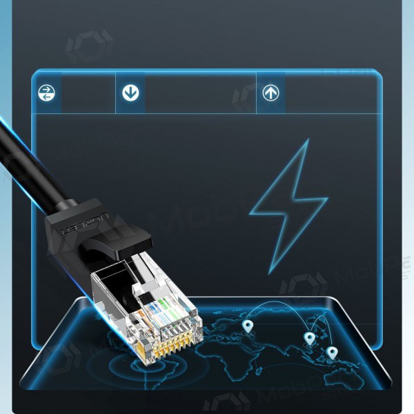 Kabel Ugreen RJ45 Cat 6 UTP 1000Mbps 2.0m (svart)