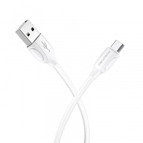 USB kabel Borofone BX19 USB-A to MicroUSB 1.0m hvit
