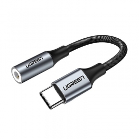 Lydadapter Ugreen AV161 USB-C til 3.5 mm grå