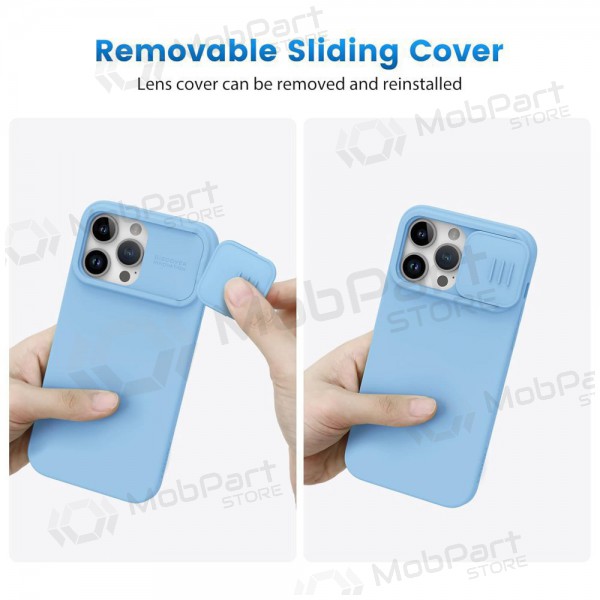 Apple iPhone 15 Pro deksel „Nillkin Silicone“ (lyseblå)