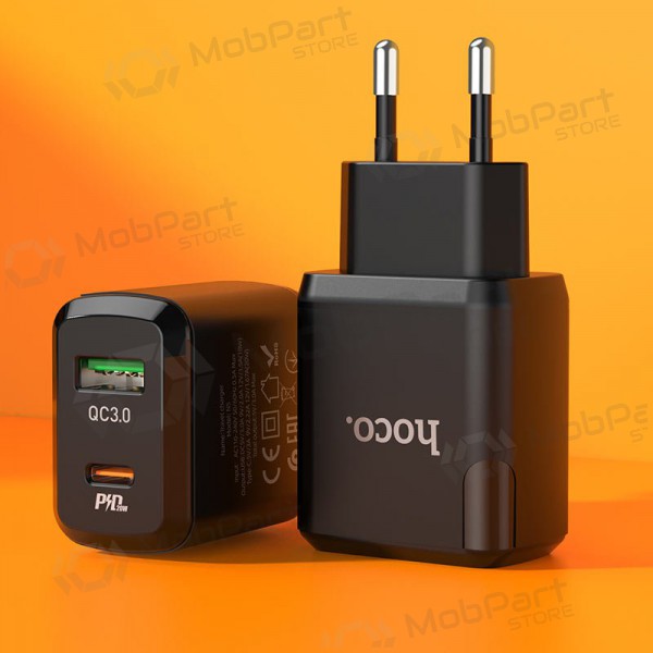 Lader Hoco N5 USB Quick Charge 3.0 + PD 20W (3.1A) (svart)