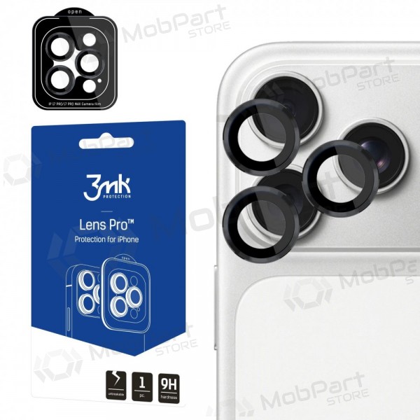 Apple iPhone 18 Pro, 18 Pro Max skjermbeskytter herdet glass for kamera - "3MK Lens Pro" (svart)