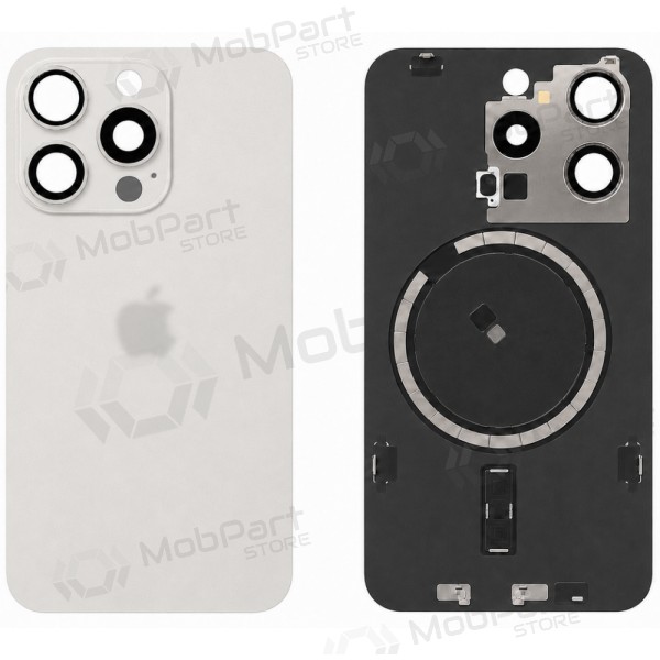 Apple iPhone 15 Pro bakdeksel (hvit) (Premium)