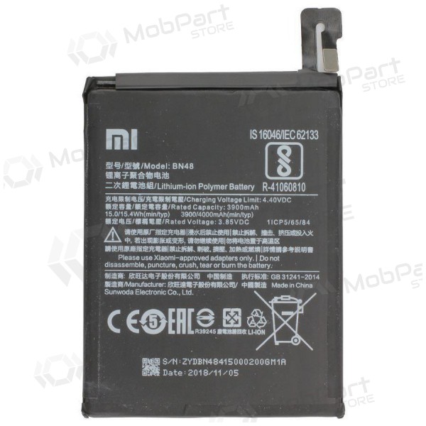 Xiaomi Redmi Note 6 Pro / Redmi Note 5 Pro batteri, akumuliatorius (BN48) (original) Xiaomi Redmi Note 6 Pro / Redmi Note 5 Pro batteri, akumuliatorius (BN48) (original)
