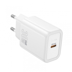Telefonlader Hoco N62 30 W GaN USB-C hvit