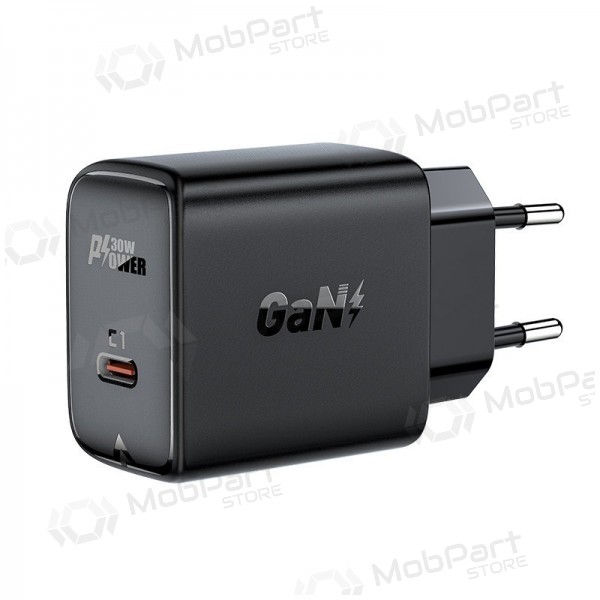 Lader buitinis Acefast A21 30W GaN USB-C svart