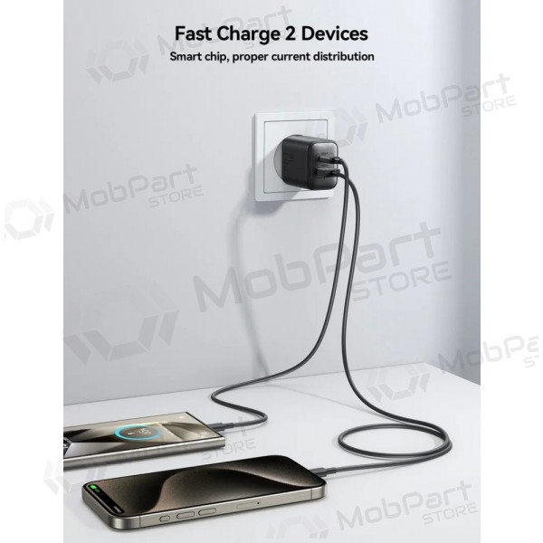 Lader Joyroom JR-TCF13 USB-C/USB-A 25W svart