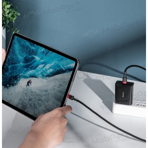 USB kabel Baseus Cafule PD100W Type-C 2.0m grå-svart CATKLF-ALG1