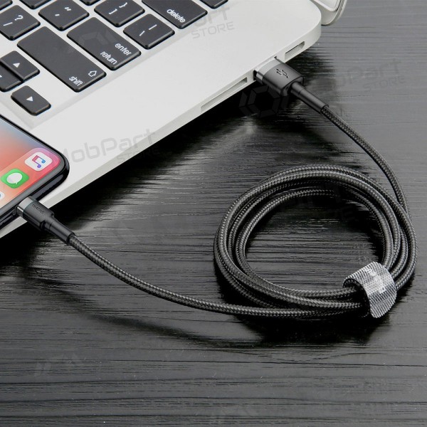USB kabel Baseus Cafule USB-A to Lightning 1.5A 2.0m grå-svart CALKLF-CG1