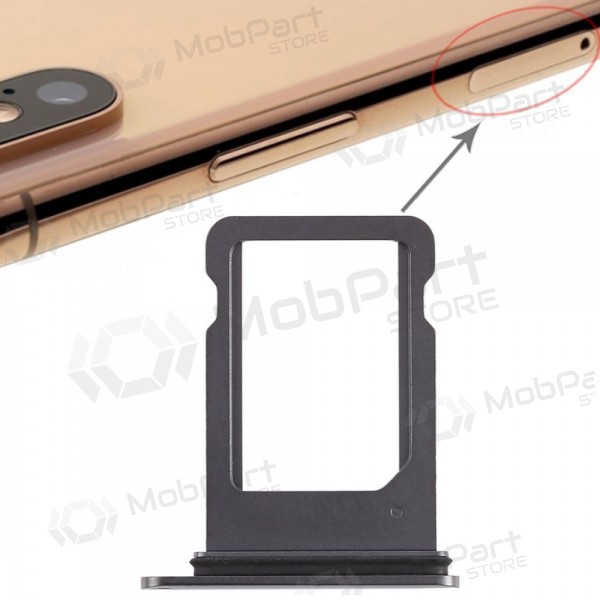Apple iPhone XS SIM kortholder grå (Space Grey)