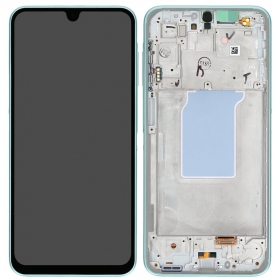 Ekranas Samsung A266 A26 5G su lietimui jautriu stikliuku og rėmeliu Mint original (service pack)