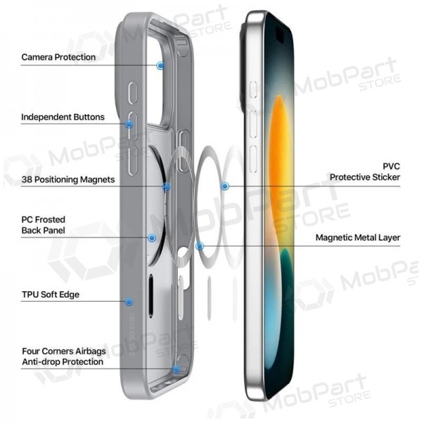 Apple iPhone 17 Pro Max, 18 Pro Max deksel - Dux Ducis Yind (grå)
