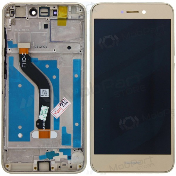 Huawei P8 Lite (2017) / P9 Lite (2017) / Honor 8 Lite skjerm (gyllen) (med ramme)