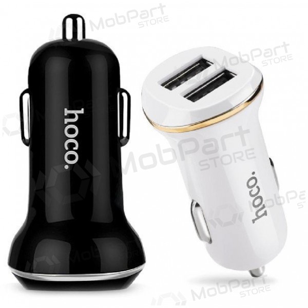 Lader for biler HOCO Z1 Dual USB (5V 2.1A) (hvit)