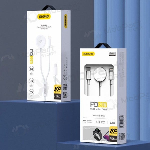 USB-C-kabel Dudao A12MAX-2in1 USB-C til iWatch / Lightning 1.2 m