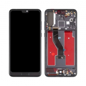 Huawei P20 PRO skjerm (svart) (med ramme) (OLED)