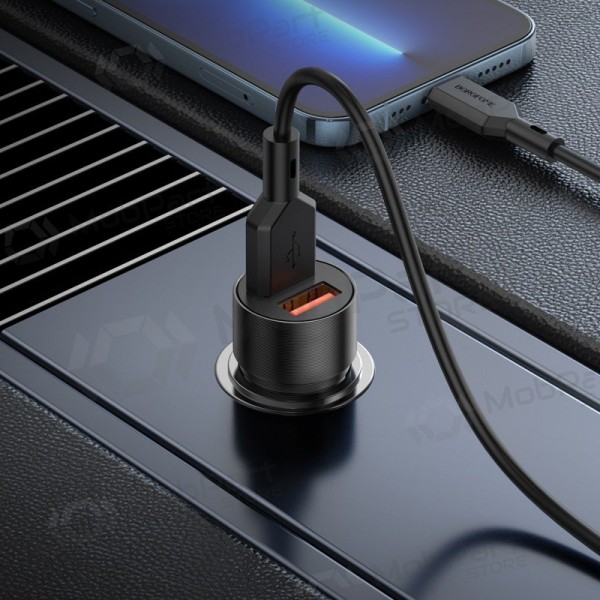 Lader automobilinis Borofone BZ19B 2xUSB-A QC3.0 36W svart