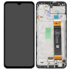 Samsung Galaxy A23 4G skjerm (svart) (med ramme) (original)