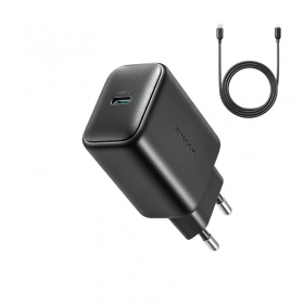 Lader Joyroom JR-TCF23 USB-C 25W + USB-C to USB-C cable 1.0m svart
