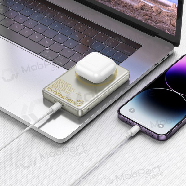 Powerbank Power Bank Hoco Q26A PD20W Magnetic 10000mAh gyllent Powerbank Power Bank Hoco Q26A PD20W Magnetic 10000mAh gyllent