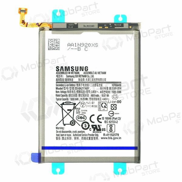 Samsung A125 A12 / A127 A12S / A217 A21s / M127 M12 / A135 A13 (EB-BA217ABY) batteri / akkumulator (4900mAh) (service pack) (original)