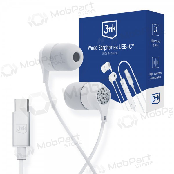 Hodetelefoner 3mk Wired Earphones USB-C Hodetelefoner 3mk Wired Earphones USB-C