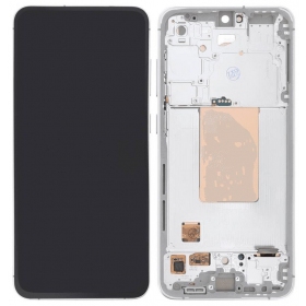 Samsung Galaxy S24 FE skjerm (sølv) (med ramme) (Premium)
