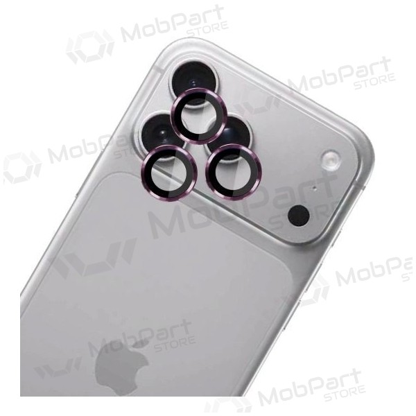 Apple iPhone 18 Pro, 18 Pro Max skjermbeskytter herdet glass for kamera "3MK Lens Pro" (kirsebær)