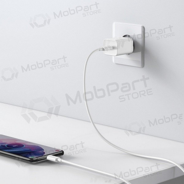 Lader buitinis Baseus Super Si 25W + Type-C 1.0m hvit TZCCSUP-L02