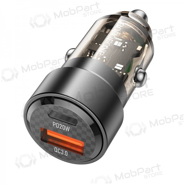 Lader automobilinis Borofone BZ20 PD20W+QC3.0 38W svart