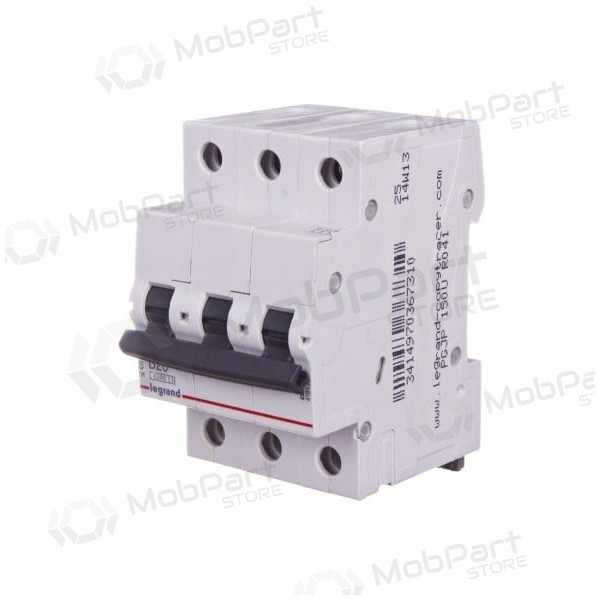 Automatsikring MCB RX3 Legrand 419236 - (20A, 3P, 400V, 6kA)
