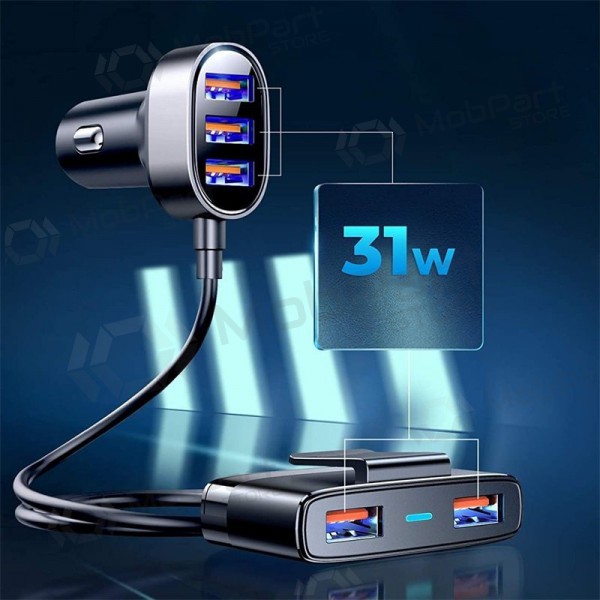Lader automobilinis Joyroom JR-CL03 5xUSB 6.2A (svart)