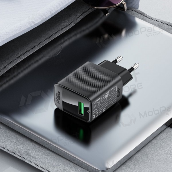 Lader Acefast A90 18W USB-A svart