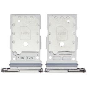 Samsung Galaxy S25, S25+ Dual SIM kortholder (sølvgrå) (original)