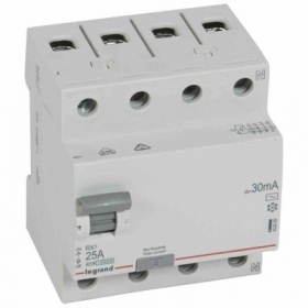 Jordfeilbryter - RCD RX Legrand 402062 (AC, 25A, 4P, 30mA, 400V)