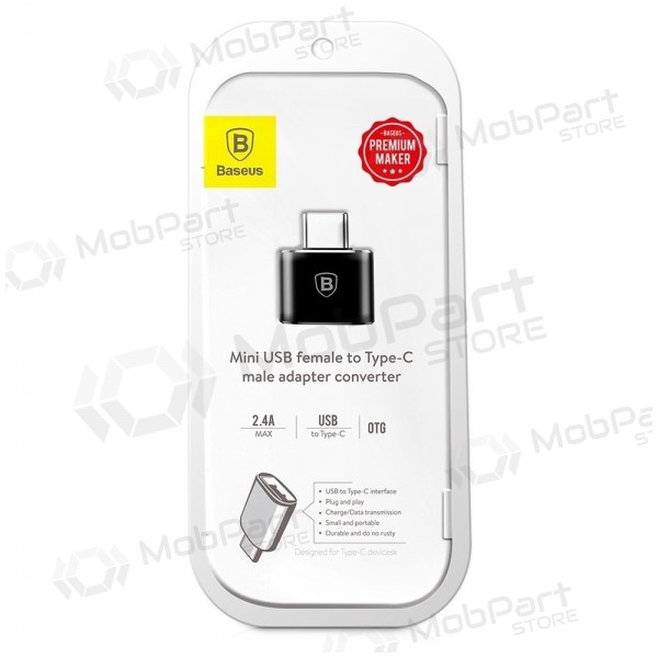 Adapter Baseus USB-A to Type-C OTG svart CATOTG-01