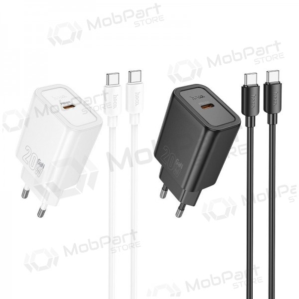 Telefonlader Hoco N60 GaN USB-C med USB-C-kabel 1 m svart