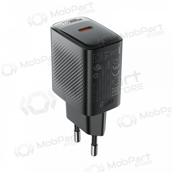 Telefonlader Acefast A104 25 W GaN USB-C svart
